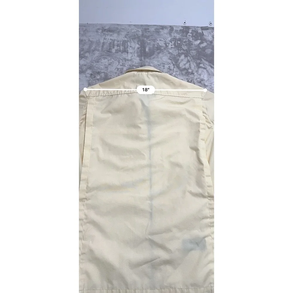 Vintage Arnold Palmer Weatherflight Jacket 42L Robert Lewis Beige Golf Zipper